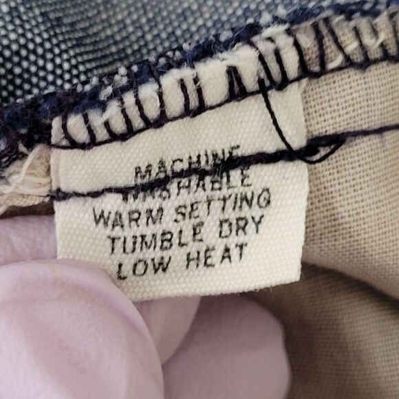 VTG 70s Levis Orange Tab Flares 30x26 Talon Zip Hippie Bell Bottoms Cropped - Picture 7 of 16